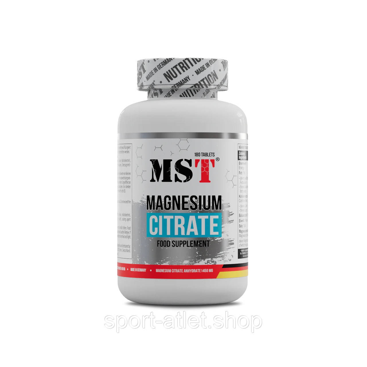 Вітаміни та мінерали MST Magnesium Citrate 200 mg, 180 таблеток