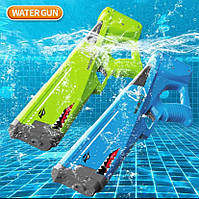 Водяной автомат электрический аккумуляторный Акула Зелёный Watergun