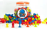 Конструктор на мініприсосках 75 деталей Fat Brain Toys MiniSquigz F107ML, фото 4