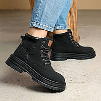 Ботинки женские Черные ботинки для женщин осенние Shoper Черевики жіночі Чорні черевики для жінок осінні