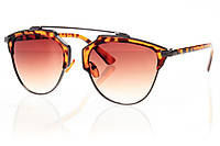 Брендові жіночі круглі окуляри коричневі сонцезахисні очки діор Shoper