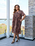 Жіноче літнє плаття вільного силуету Тканина софт Розміри 52-54,56-58,60-62,64-66, фото 7