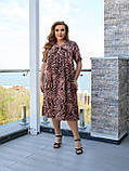 Жіноче літнє плаття вільного силуету Тканина софт Розміри 52-54,56-58,60-62,64-66, фото 3