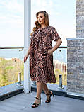 Жіноче літнє плаття вільного силуету Тканина софт Розміри 52-54,56-58,60-62,64-66, фото 6
