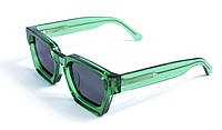 Солнцезащитные очки с прозрачной оправой зеленого оттенка для мужчин и женщин. Shoper Окуляри сонцезахисні з