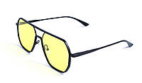 Металлический унисекс солнцезащитные очки с желтыми линзами. Shoper Металеві унісекс сонцезахисні окуляри з