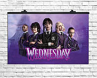 Плакат для фотозоны "Wednesday" 75*120см