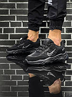 Черные кроссовки для мужчины найк из натуральной замши Nike Air Zoom Structure Black Shoper Чорні кросівки для