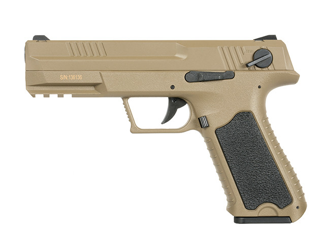 Пістолет Cyma Glock 18 custom AEP CM.127S Mosfet Edition - TAN [CYMA] (для страйкболу)