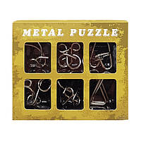 Набор головоломок металлических "Metal Puzzle" 2116, 6 штук в наборе (Зеленый) Shoper Набір металевих