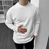 Кофта мужская в Рубчике Оверсайз Белый свитер Shoper Кофта чоловіча в Рубчик Оверсайз Білий светр