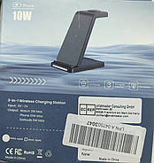 Бездротова 10W зарядна док-станція 3 в 1 White, фото 3