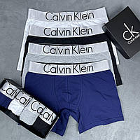 Боксерки мужские кельвин клейн Calvin Klein трусы для мужчин разные цвета комплект 4 шт. Shoper Боксерки
