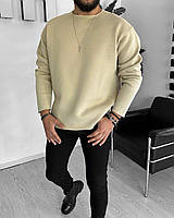 Лонгслив мужской бежевый свитер для мужчины - beige Shoper Лонгслів чоловічий бежевий светр для чоловіка -