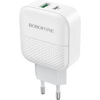 Зарядний пристрій BOROFONE BA46A Premium White (BA46AW) h