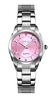 Классические женские Часы наручные серебряные Skmei 1620 Pink Steel Shoper Класичний жіночий Годинник наручний