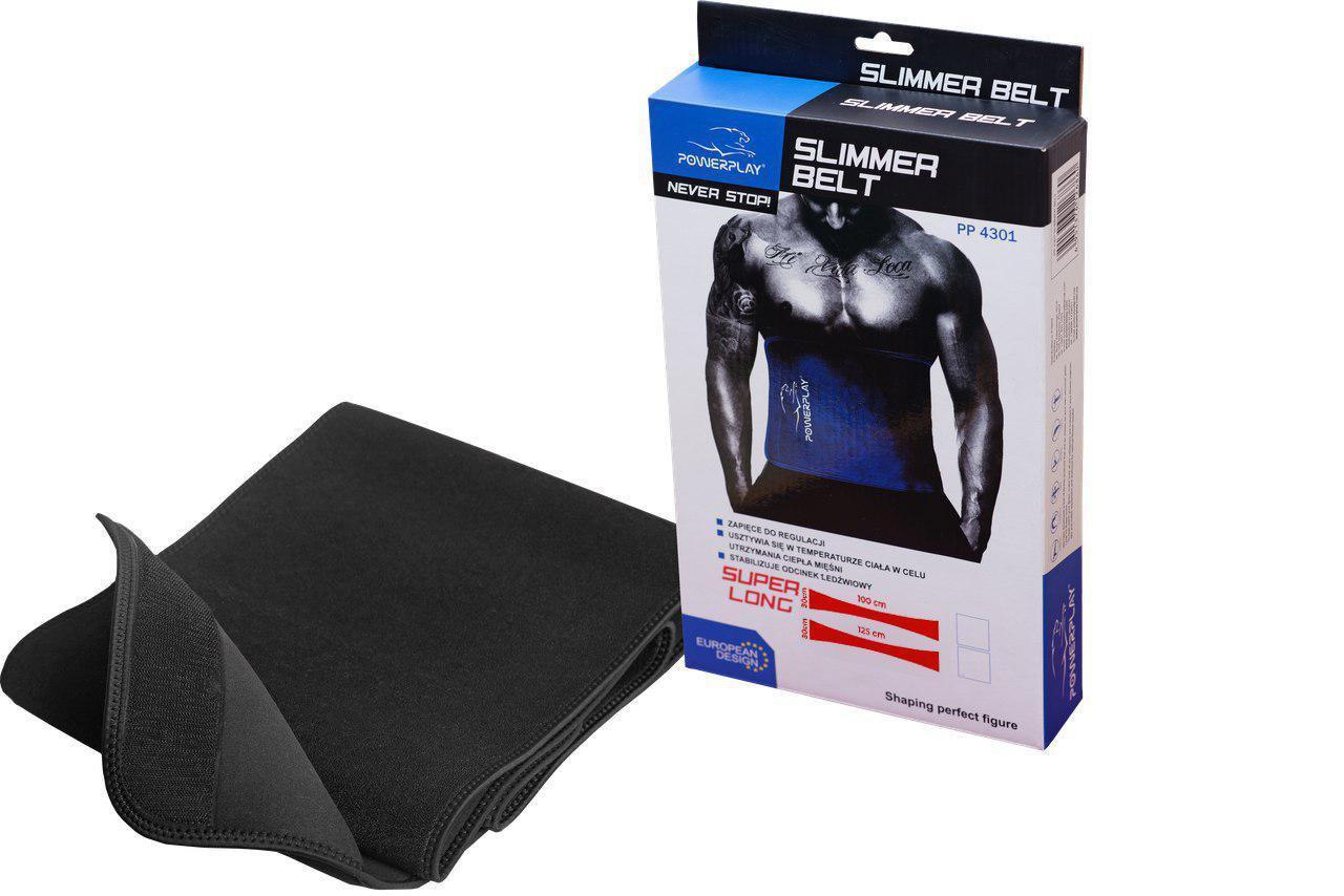 Спортивный пояс для похудения PowerPlay 4301 (100*30 см) Черный PRO_390 - фото 10 - id-p2191271156
