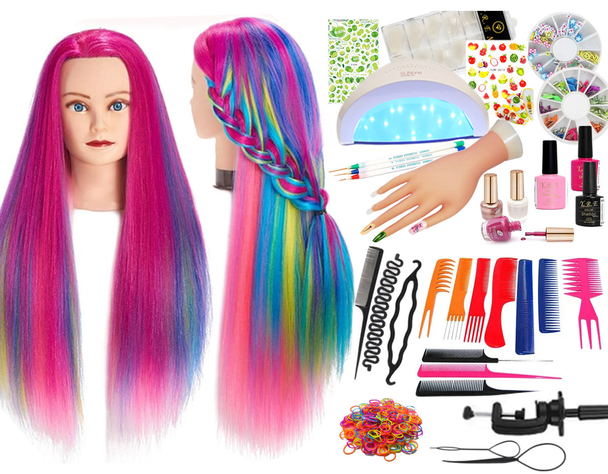 Набір юного майстра з манекеном для зачісок та набором для манікюру Maximal, фото 1