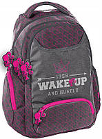 Женский рюкзак для города Paso 22L серый портфель с розовым. Shoper Жіночий рюкзак для міста Paso 22L портфель
