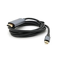 Кабель HDMI (папа) - Type-C (папа), 4K, 60HZ, Chip:2172U, 1.8m, Black o