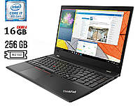 Ноутбук Lenovo ThinkPad T580 / 15.6" IPS / Core i7-8550U (4(8) ядра по 1.8-4GHz) / 16GB DDR4 / 256GB SSD M.2 / UHD Graphics 620 /