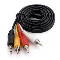 Кабель мультимедийный Jack 3.5mm male to 3RCA 1.5m Extradigital KBV1731 JLK