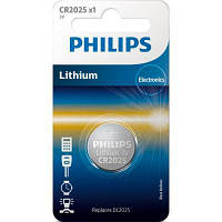 Батарейка Philips CR2025 Lithium * 1 CR2025/01B JLK