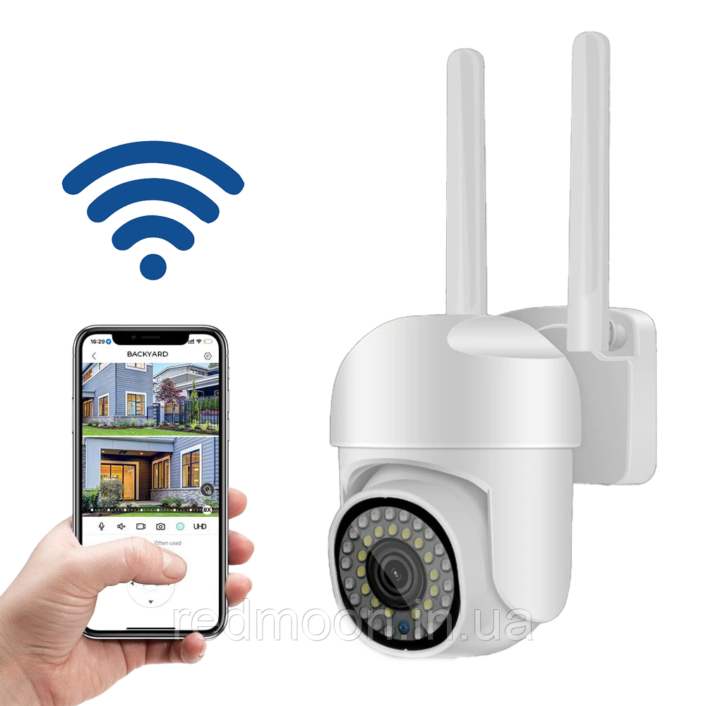 Вулична камера Wi-Fi, V60 TUYA 4MP / Дистанційна камера на вулицю / Відеокамера вулична