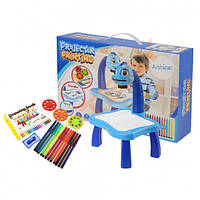 Детский стол проектор для рисования с подсветкой Projector Painting. KX-658 Цвет: голубой TOP