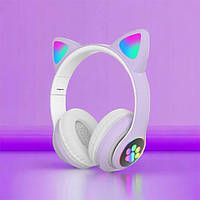 Беспроводные LED наушники с кошачьими ушками CAT STN-28. VO-481 Цвет: фиолетовый TOP
