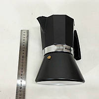 Гейзерная кофеварка для индукции Magio MG-1006 / Гейзерная кофеварка из нержавейки / Гейзер DL-549 для кофе