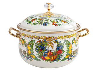 Каструля емальована "VITALY" Elmani з кришкою, 3,8  л, 20 см