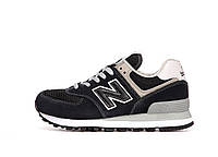 Женские демисезонные кроссовки New Balance 574 (черные) спортивные стильные кроссы 14569 Нью Беленс