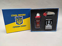 Зажигалка бензиновая в подарочной коробке Star Lighter "Доброго вечора Ми з України" black