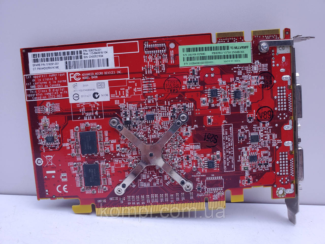 Видеокарта ATI FirePRO V3700 256MB (GDDR3,128 Bit,PCI-Ex,Б/у) - фото 3 - id-p2191297760