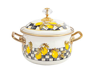 Каструля емальована "SICILY" Elmani з кришкою, 1,5 л, 14 см