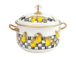 Каструля емальована "SICILY" Elmani з кришкою, 2,1 л, 16 см
