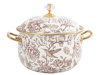 Каструля емальована "BIRD" Elmani з кришкою, 3,8 л, 20 см