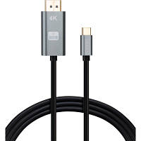 Кабель мультимедийный USB-C to DisplayPort 1.5m v1.2 4K60Hz Vinga VCPVCCD1215 JLK