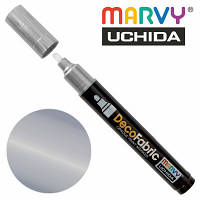 Художественный маркер Marvy для росписи тканей, Серебро, односторонний, #223, DecoFabric 028617255804 JLK
