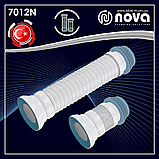 Гнучка армована труба для підключення унітазу Ø110 довжина 270-500 мм NOVA 7012N, фото 3