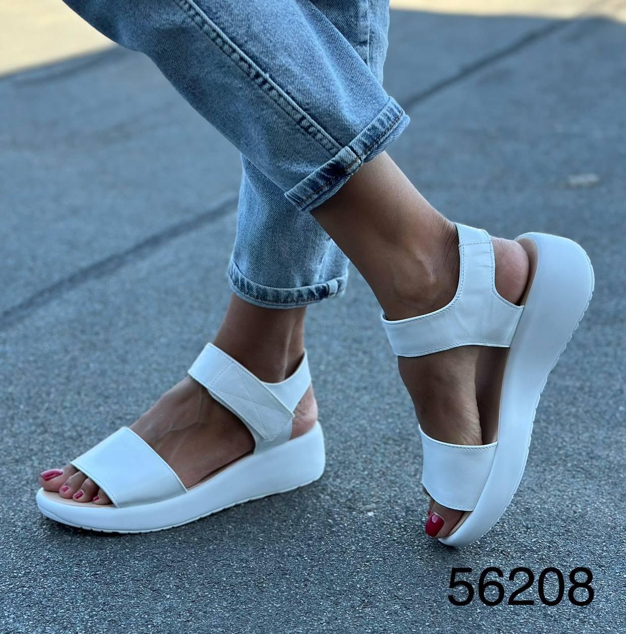 Женские босоножки натуральная кожа 36-41 сандалии на липучках (ID ...