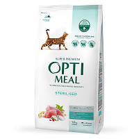 Сухой корм для кошек Optimeal для стерилизованных/кастрированных индейка и овес 1.5 кг 4820215364713 JLK