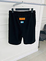 Трикотажные шорты черные Heron Preston 'Exfay" Blue Logo sh141