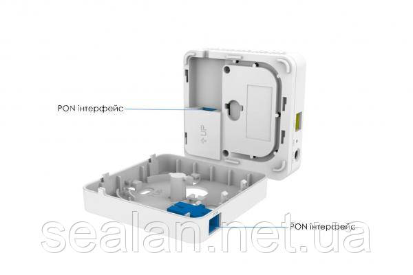 Абонентський термінал ONU XPON 1GE V-SOL V2801SC з абон.розеткою (чіп ZTE)
