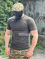 Тактическая хлопковая футболка олива / хаки