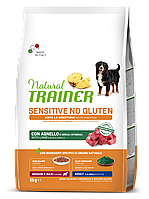 Сухой корм для собак средних и крупных пород NATURAL TRAINER DOG SENSITIVE с ягнятиной и цельн.и зернами, 3кг