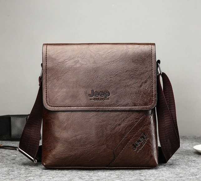 Мужская сумка планшет Jeep через плечо, барсетка сумка-планшет для мужчин эко кожа PRO_649 - фото 1 - id-p2191310558