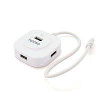 Хаб VEGGIEG V-C242 Type-C, 4 порта USB 2.0, 20 см, White, Box o