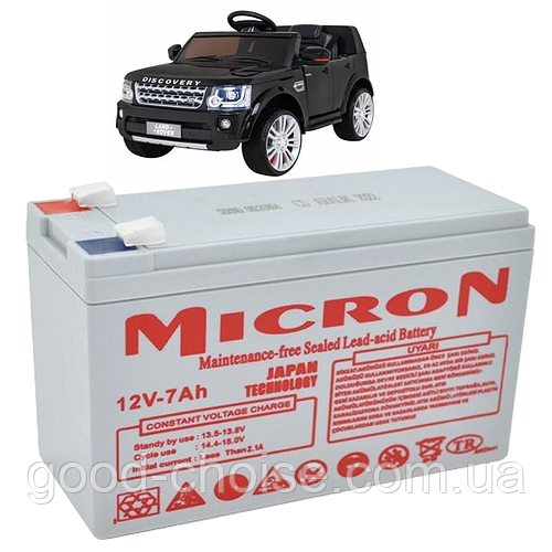 Аккумулятор 12V/7Ah, Micron MCN-12/7 / Мото аккумулятор 12 вольт ...